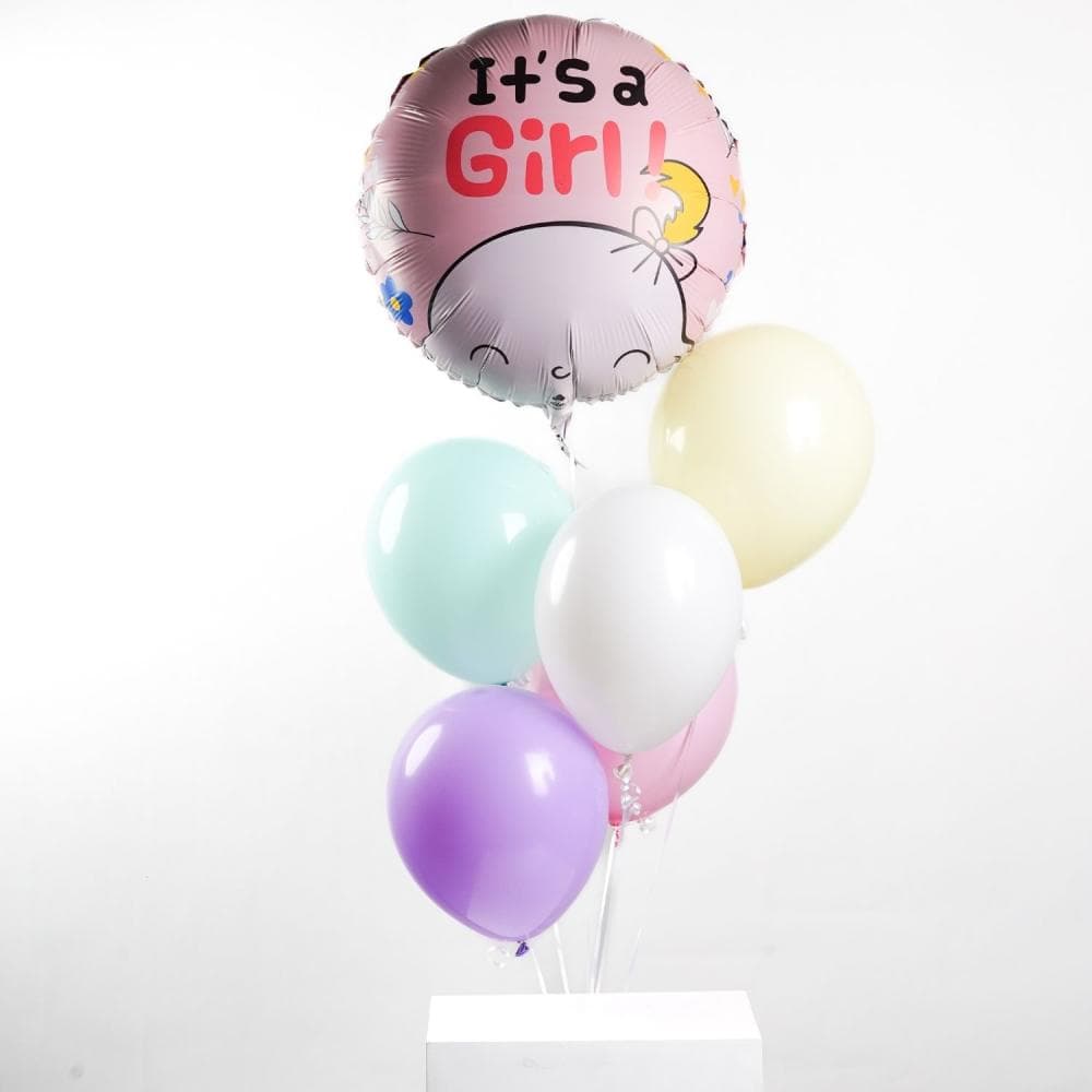 Baby balloon set pink